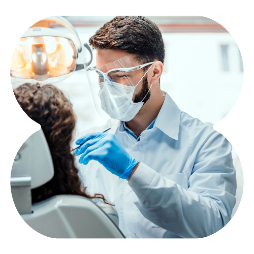 dentist with patient